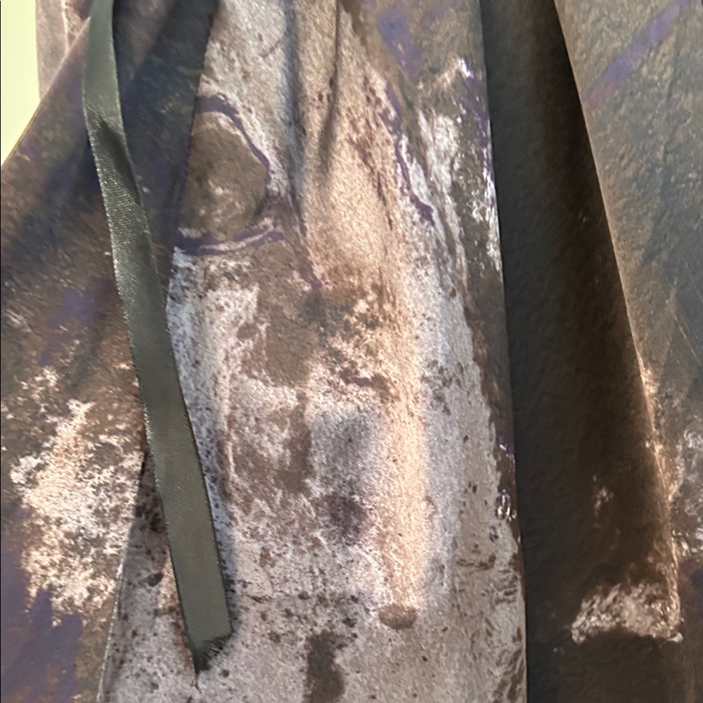 Maxmara Chic Silk Grey Brown Midi Dress with Belt - Picture 4 of 7